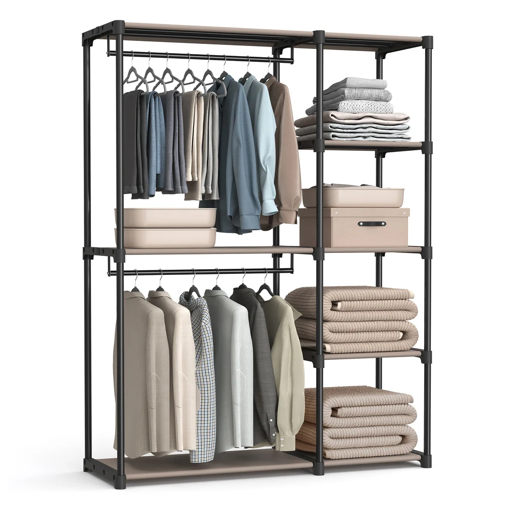 Freestanding Portable Closet with Shelves - Image 4