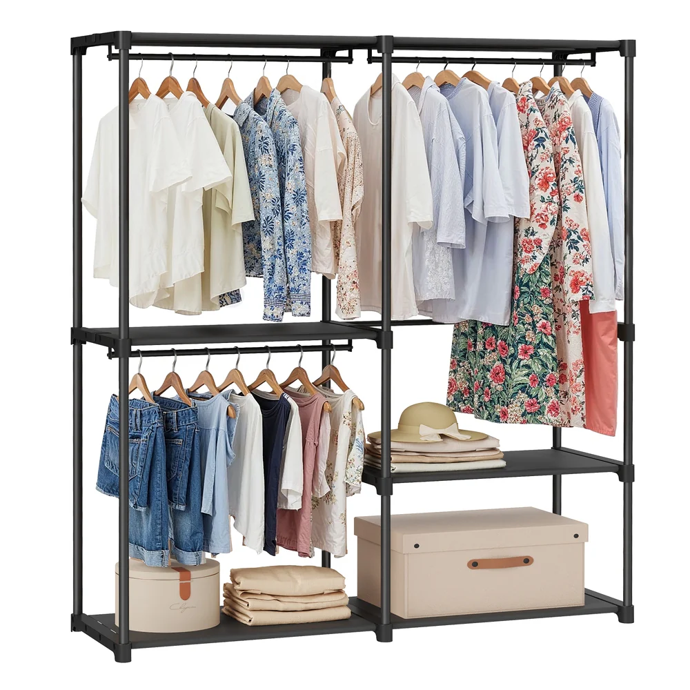 Freestanding Portable Closet with Shelves - Image 5