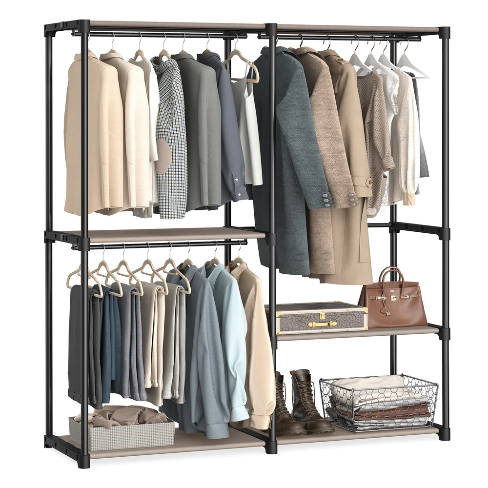 Freestanding Portable Closet with Shelves - Image 6