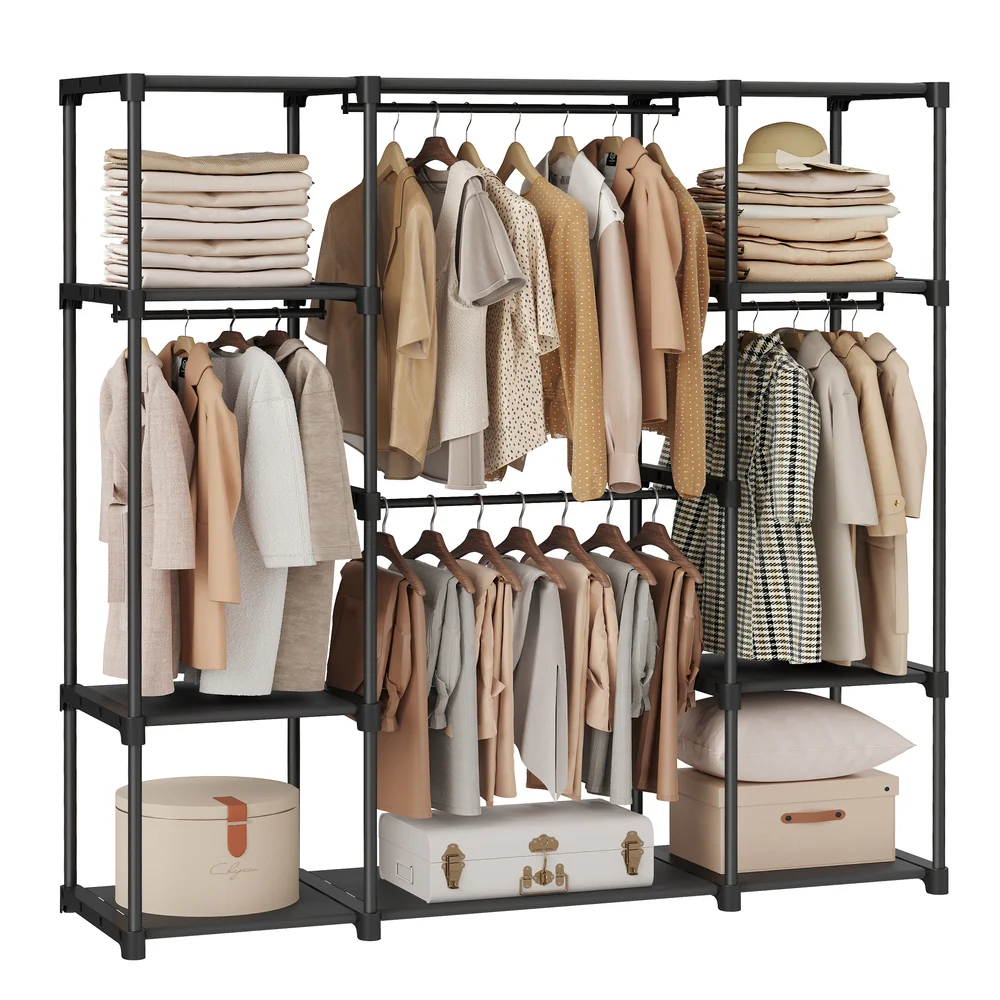 Freestanding Portable Closet with Shelves - Image 7