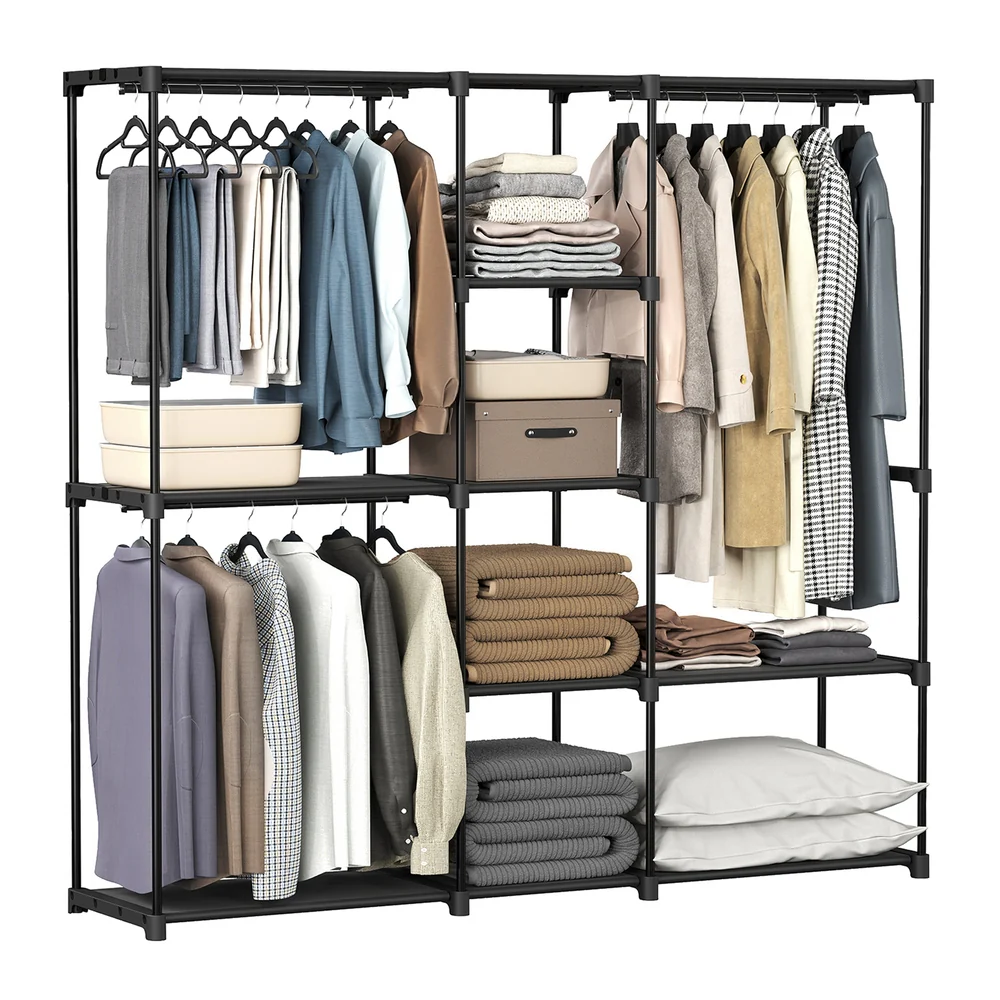 Freestanding Portable Closet with Shelves - Image 8