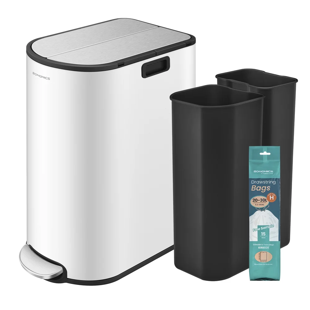 Garbage Can with Wing Lids