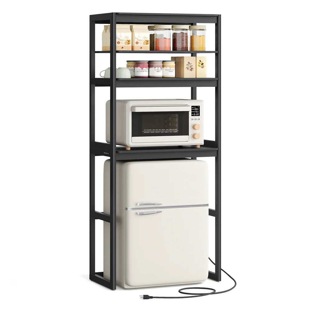 Kitchen Bakers Rack with Power Outlet