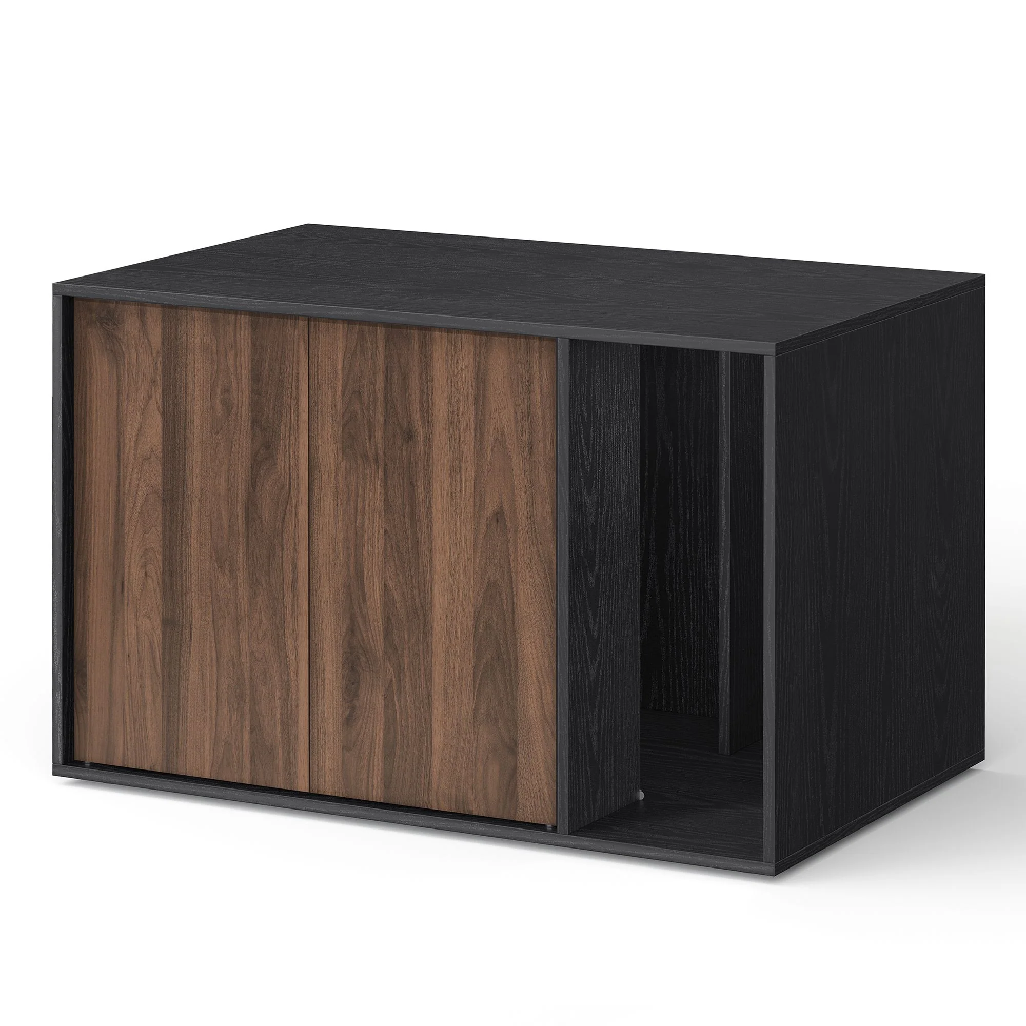 SONGMICS HOME Cat Litter Box Enclosure, Superfast Toolless Assembly, Litter Box Furniture for Large Cats, Display Side Table, Push-to-Open Doors, Minimalist Modern, Snow White UPCL013W01 - Image 2