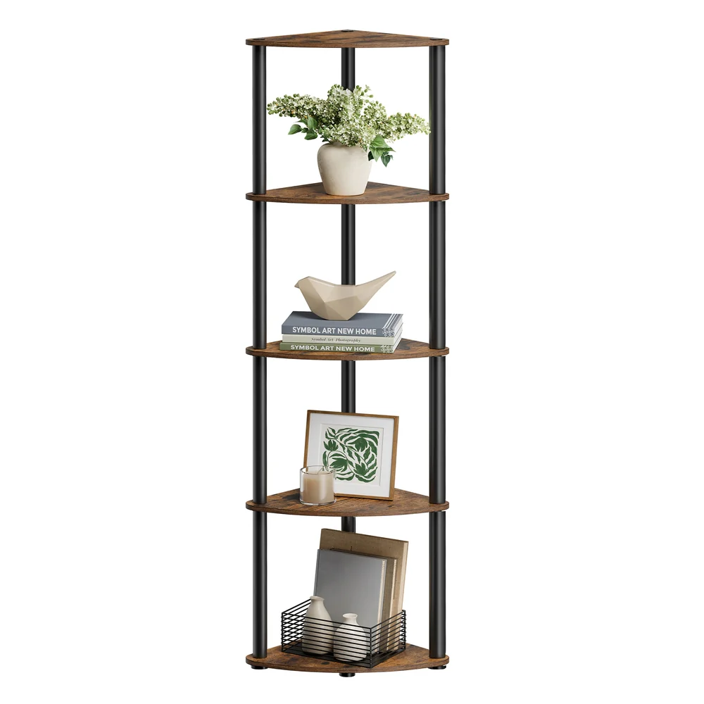 Corner Shelf, Superfast Toolless Assembly, 5-Tier Corner Standing Shelf, Corner Shelf Stand
