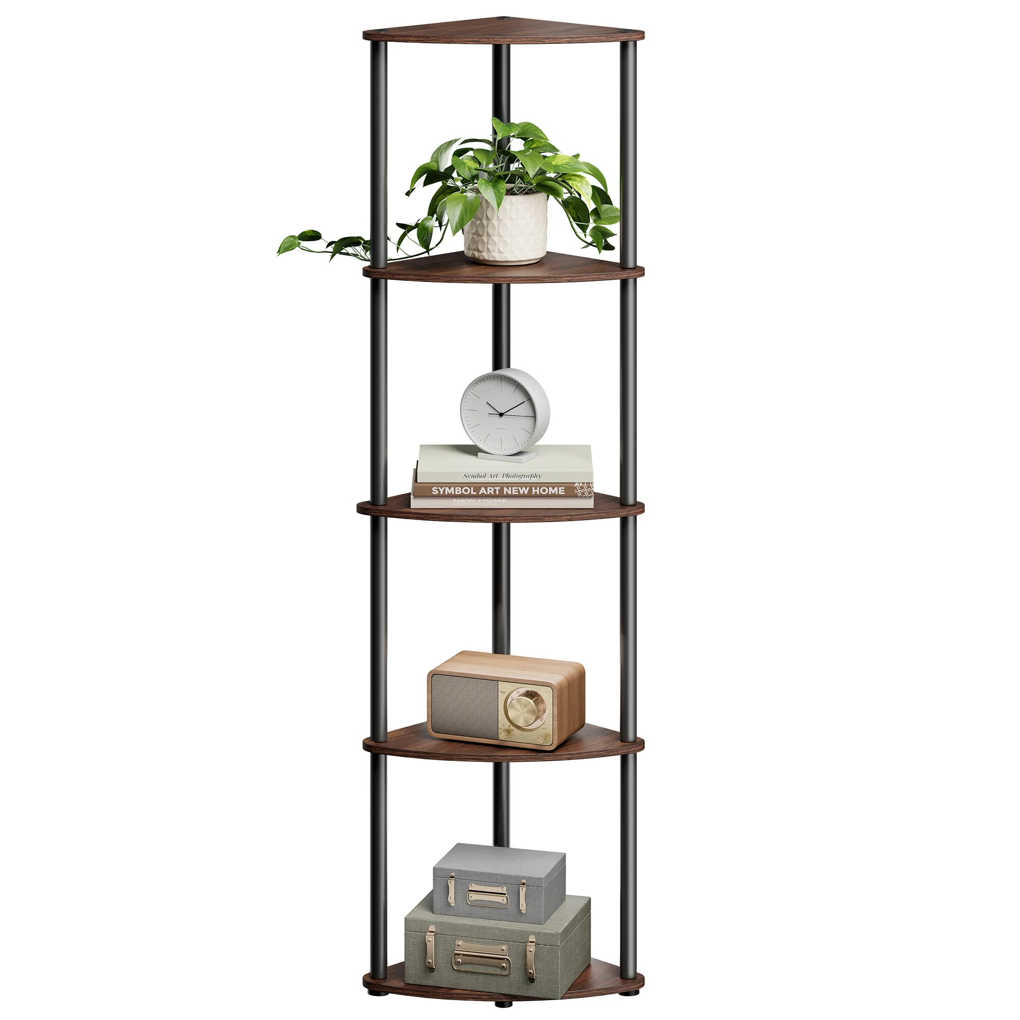 Corner Shelf, Superfast Toolless Assembly, 5-Tier Corner Standing Shelf, Corner Shelf Stand - Image 2