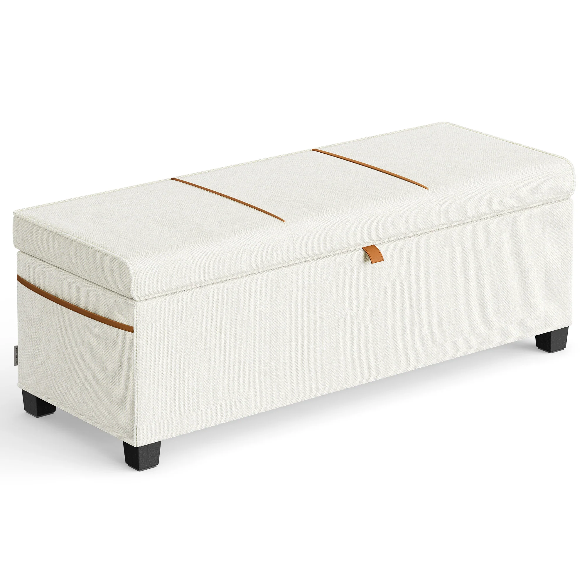 SONGMICS HOME Storage Ottoman Bench, Storage Chest, 15.7 x 43.3 x 15.7 Inches, End of Bed Bench, 27 Gal. (103 L), for Bedroom, Entryway, Living Room