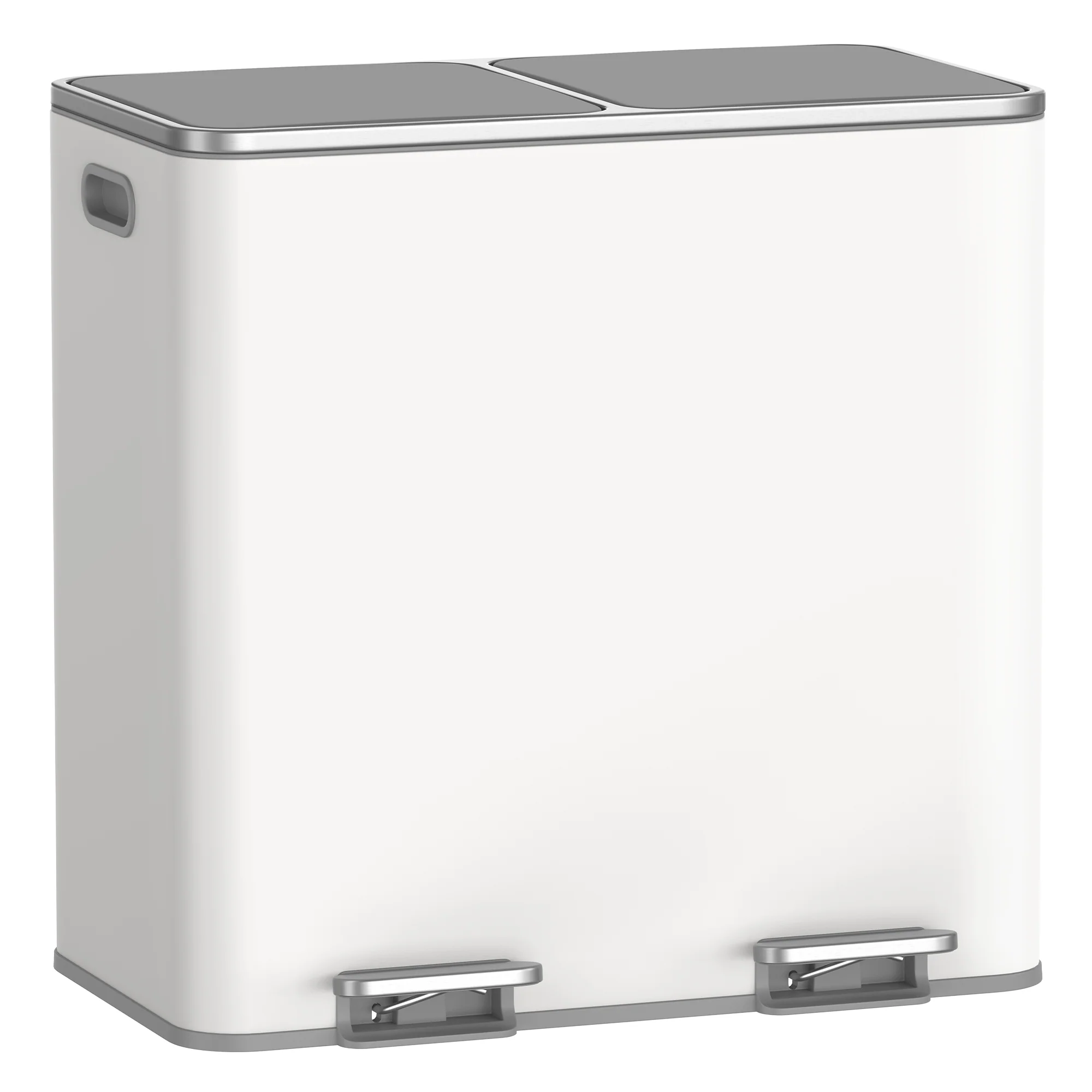 SONGMICS HOME Trash Can with 2 Compartments for Kitchen - Image 3