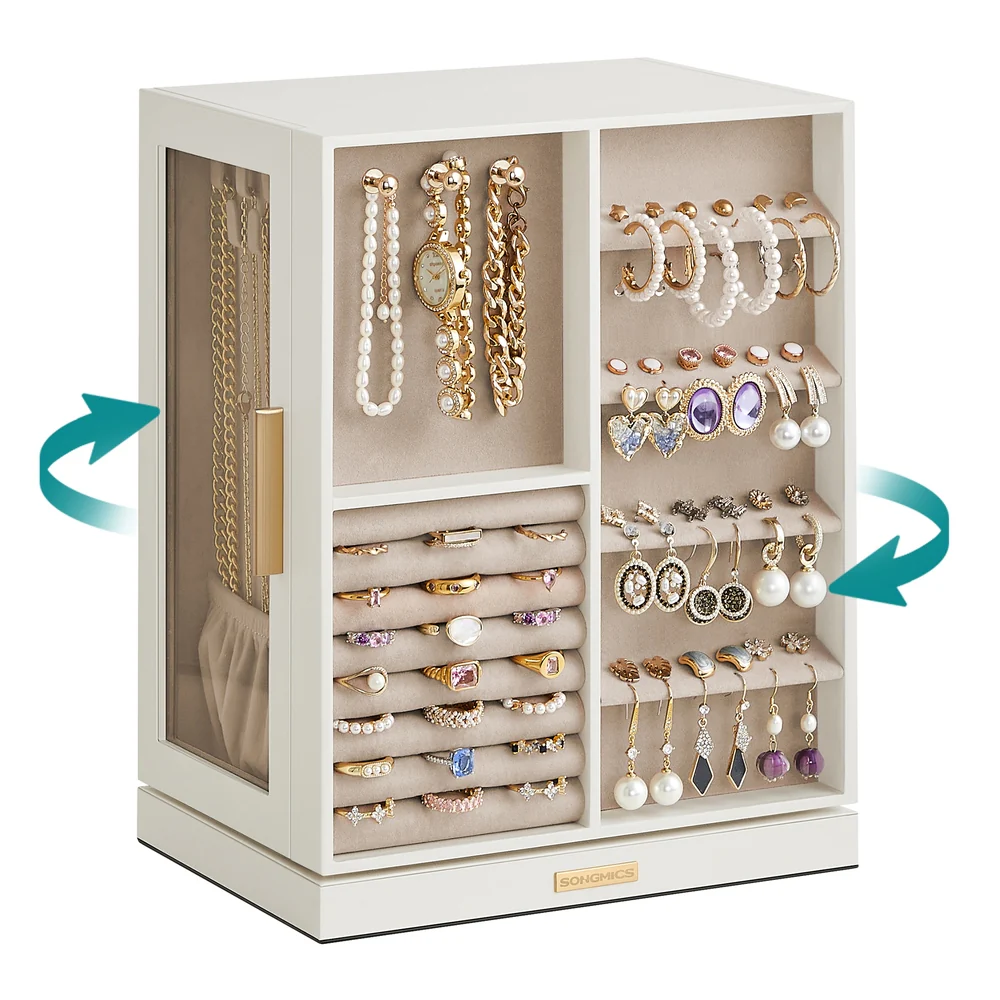 Jewelry Box 360° Rotating, Open Design