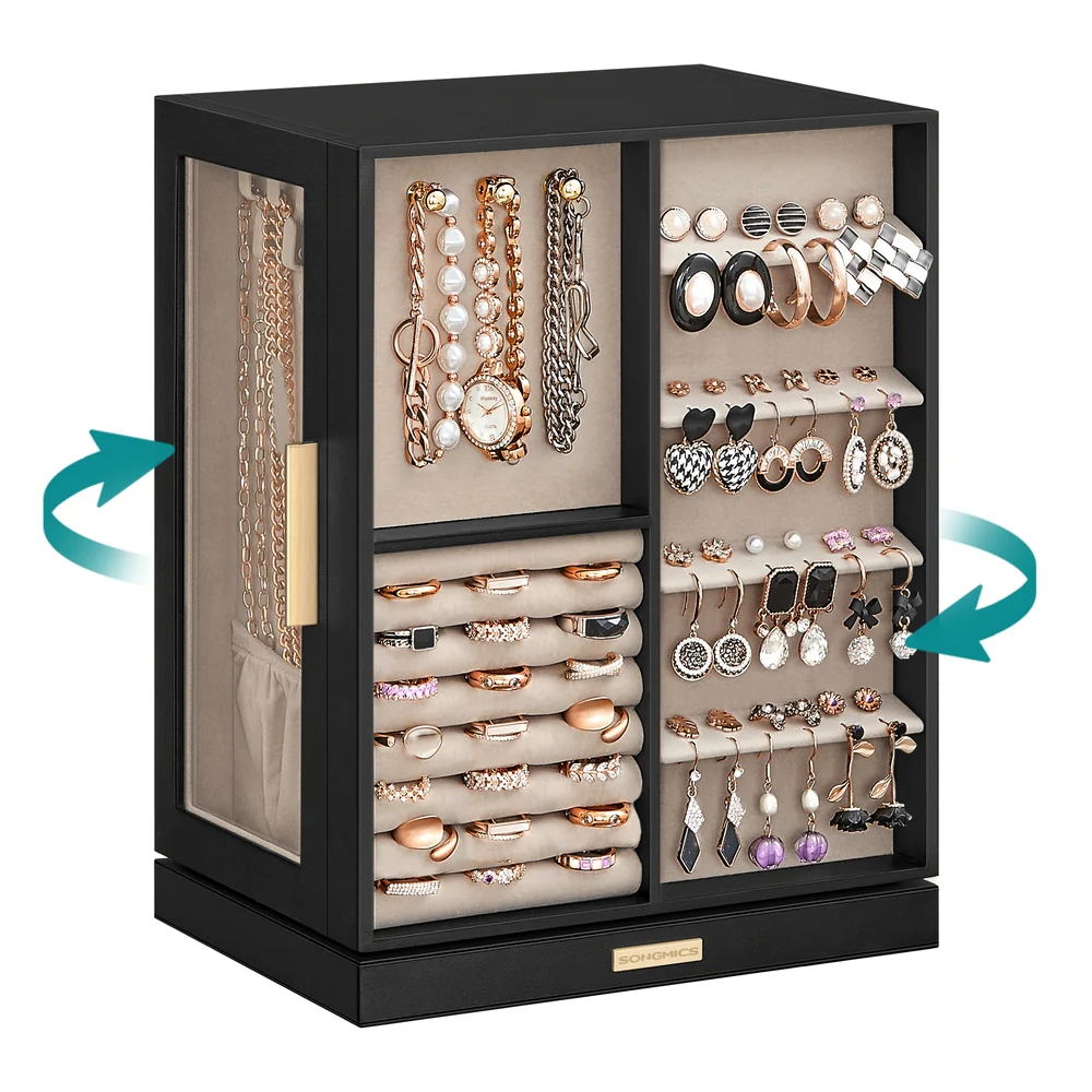 Jewelry Box 360° Rotating, Open Design - Image 2