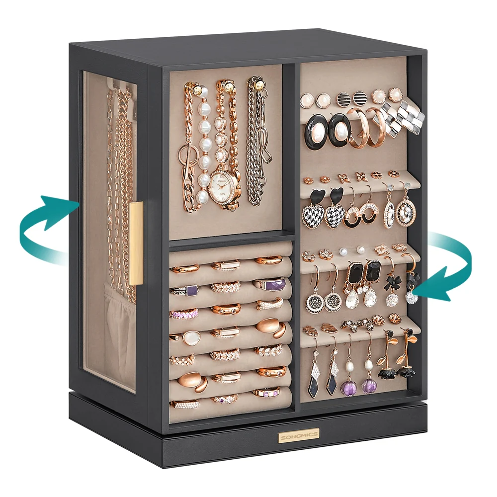 Jewelry Box 360° Rotating, Open Design - Image 3