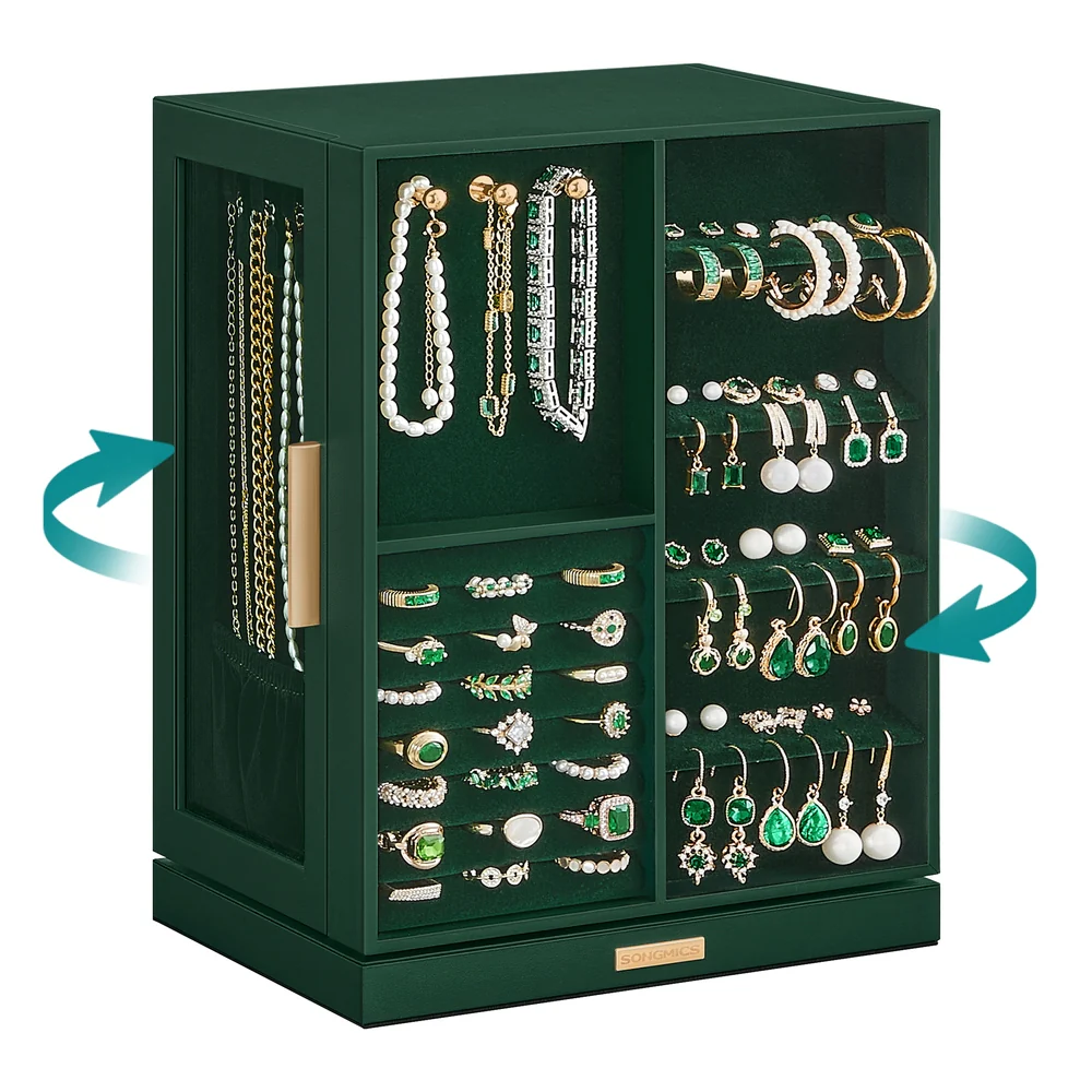 Jewelry Box 360° Rotating, Open Design - Image 4