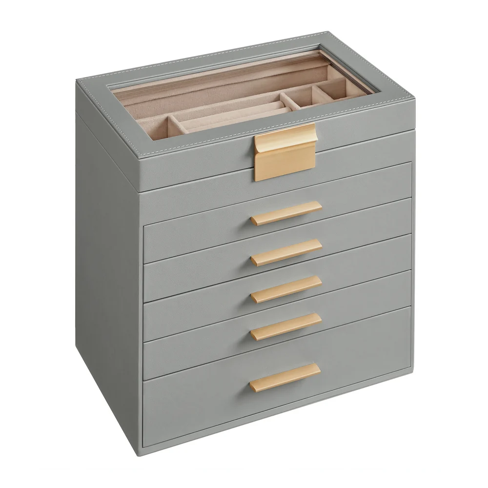 GISELLA Collection - Jewelry Box with Glass Lid for Sunglasses and Big Jewelry - Image 10