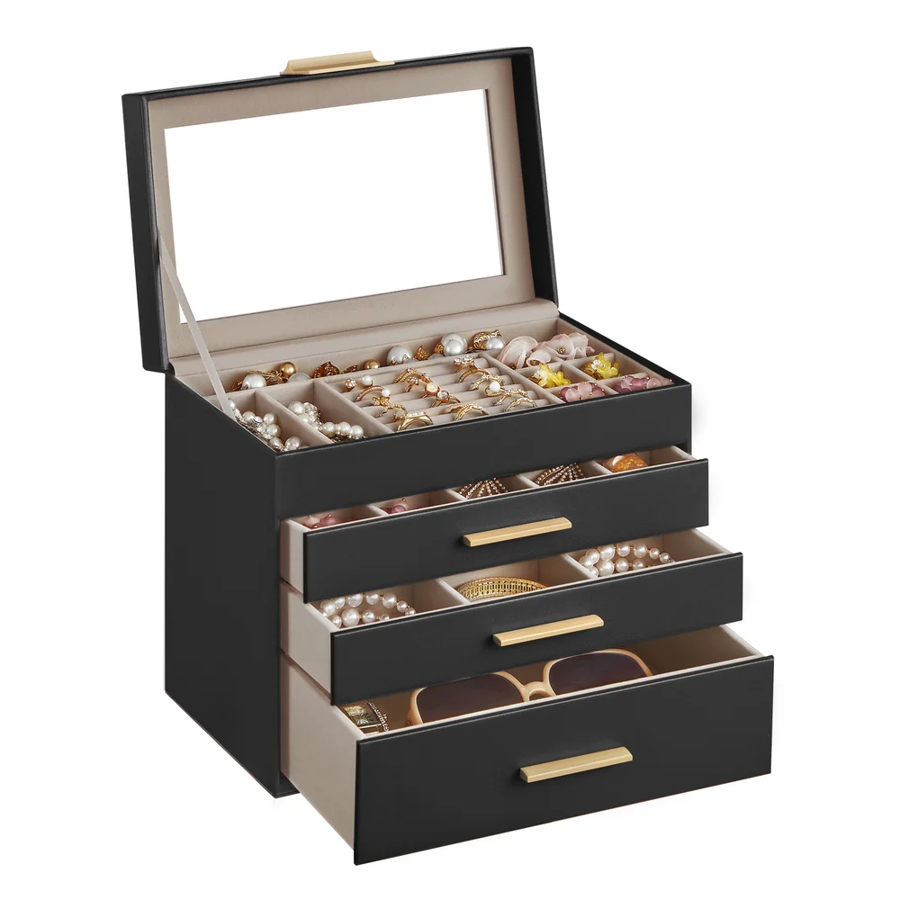 GISELLA Collection - Jewelry Box with Glass Lid for Sunglasses and Big Jewelry - Image 2