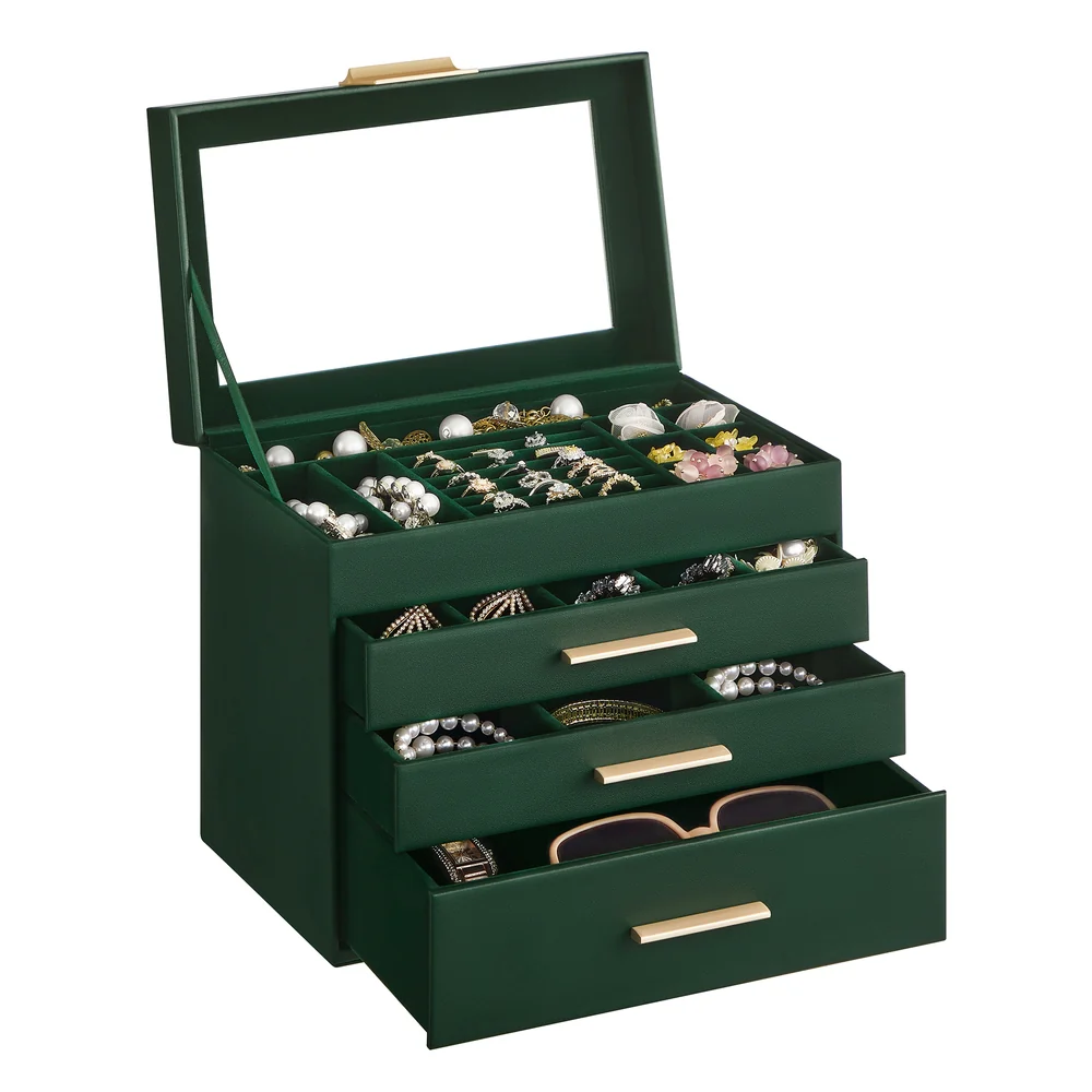 GISELLA Collection - Jewelry Box with Glass Lid for Sunglasses and Big Jewelry - Image 3