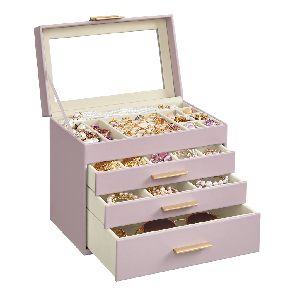 GISELLA Collection - Jewelry Box with Glass Lid for Sunglasses and Big Jewelry - Image 7
