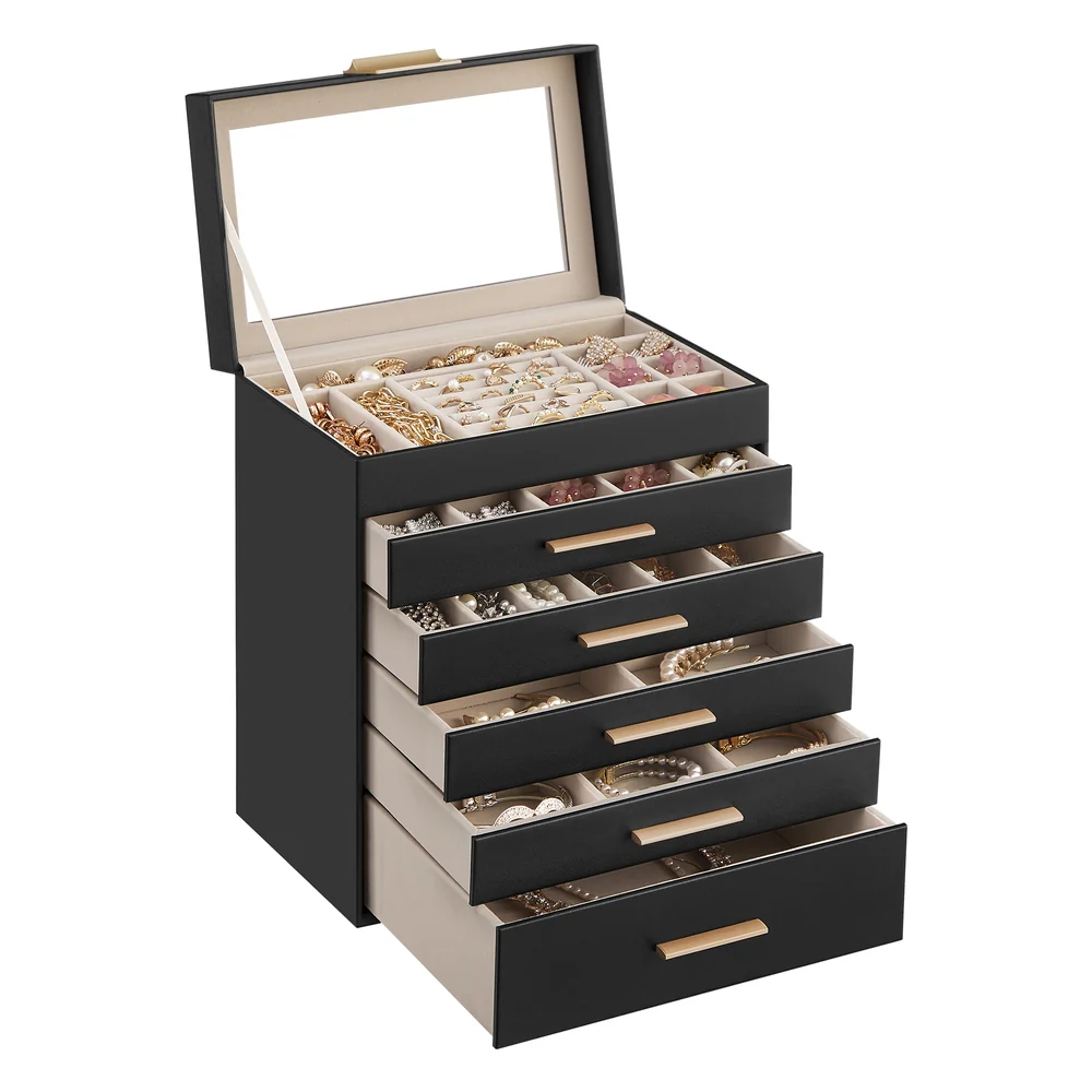 GISELLA Collection - Jewelry Box with Glass Lid for Sunglasses and Big Jewelry - Image 9