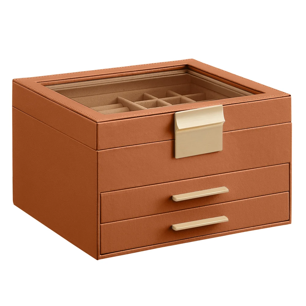 GISELLA Collection - Jewelry Box with Glass Lid for Big and Small Jewelry - Image 10