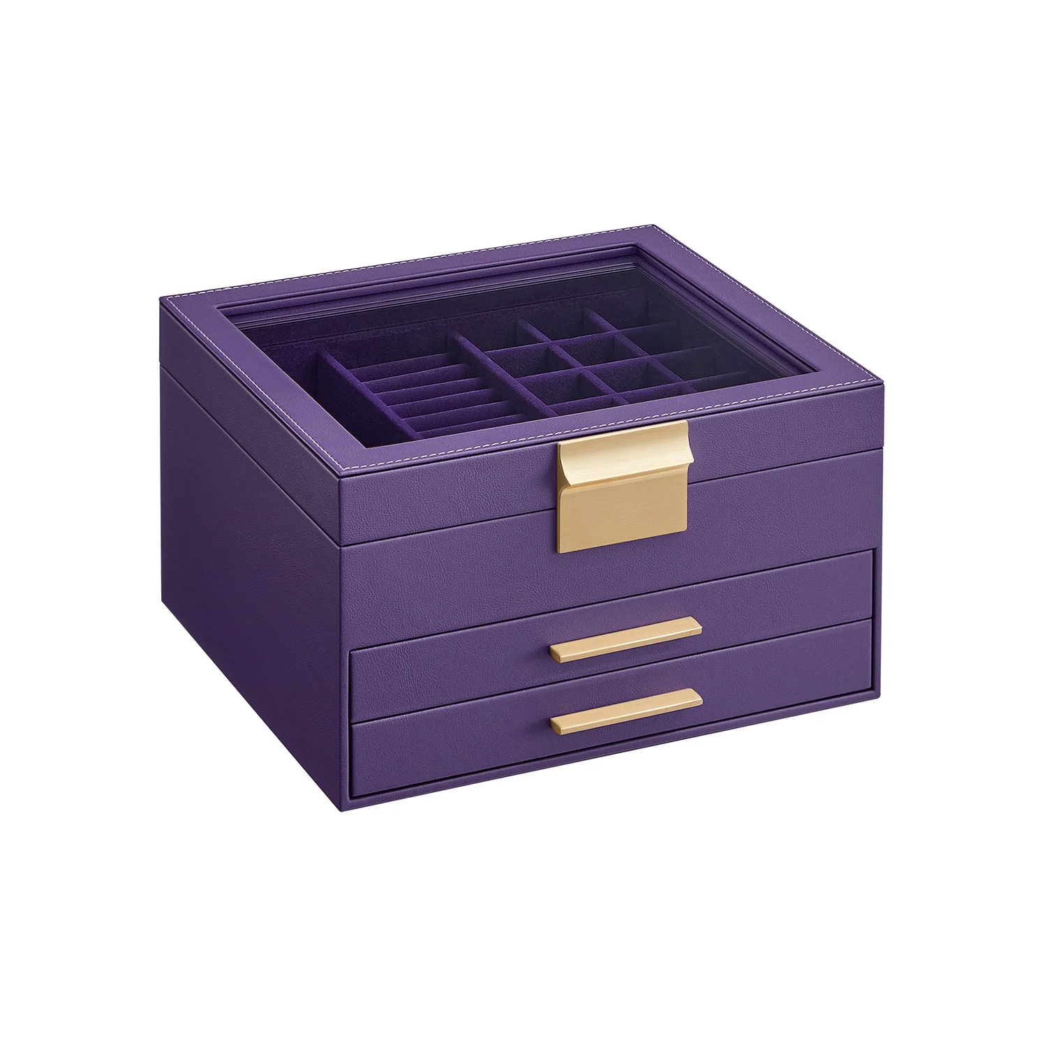 GISELLA Collection - Jewelry Box with Glass Lid for Big and Small Jewelry - Image 11