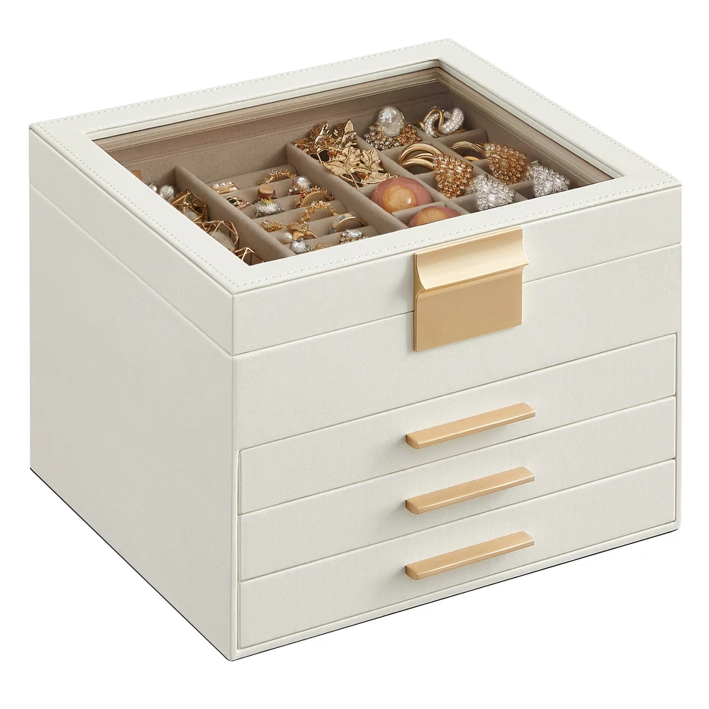 GISELLA Collection - Jewelry Box with Glass Lid for Big and Small Jewelry - Image 13