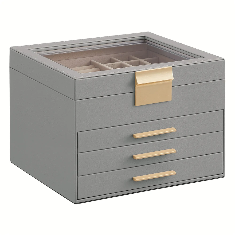GISELLA Collection - Jewelry Box with Glass Lid for Big and Small Jewelry - Image 15