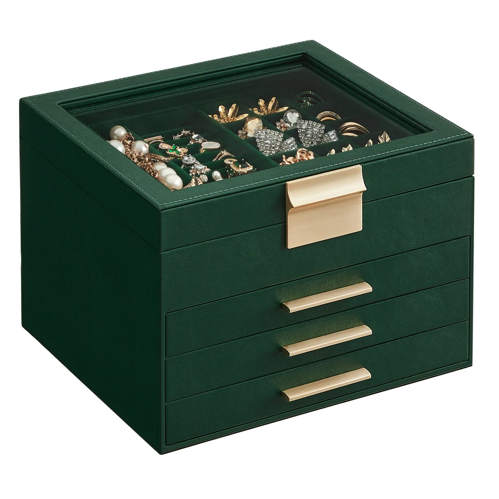 GISELLA Collection - Jewelry Box with Glass Lid for Big and Small Jewelry - Image 16