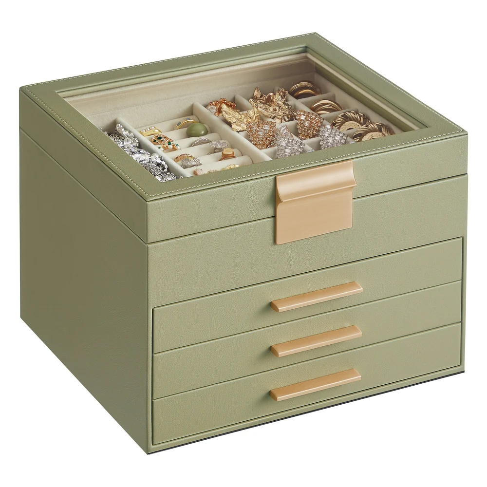 GISELLA Collection - Jewelry Box with Glass Lid for Big and Small Jewelry - Image 17