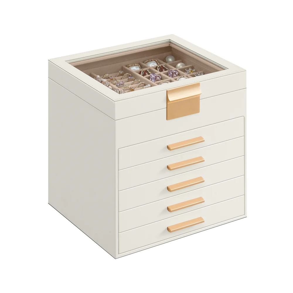 GISELLA Collection - Jewelry Box with Glass Lid for Big and Small Jewelry - Image 18