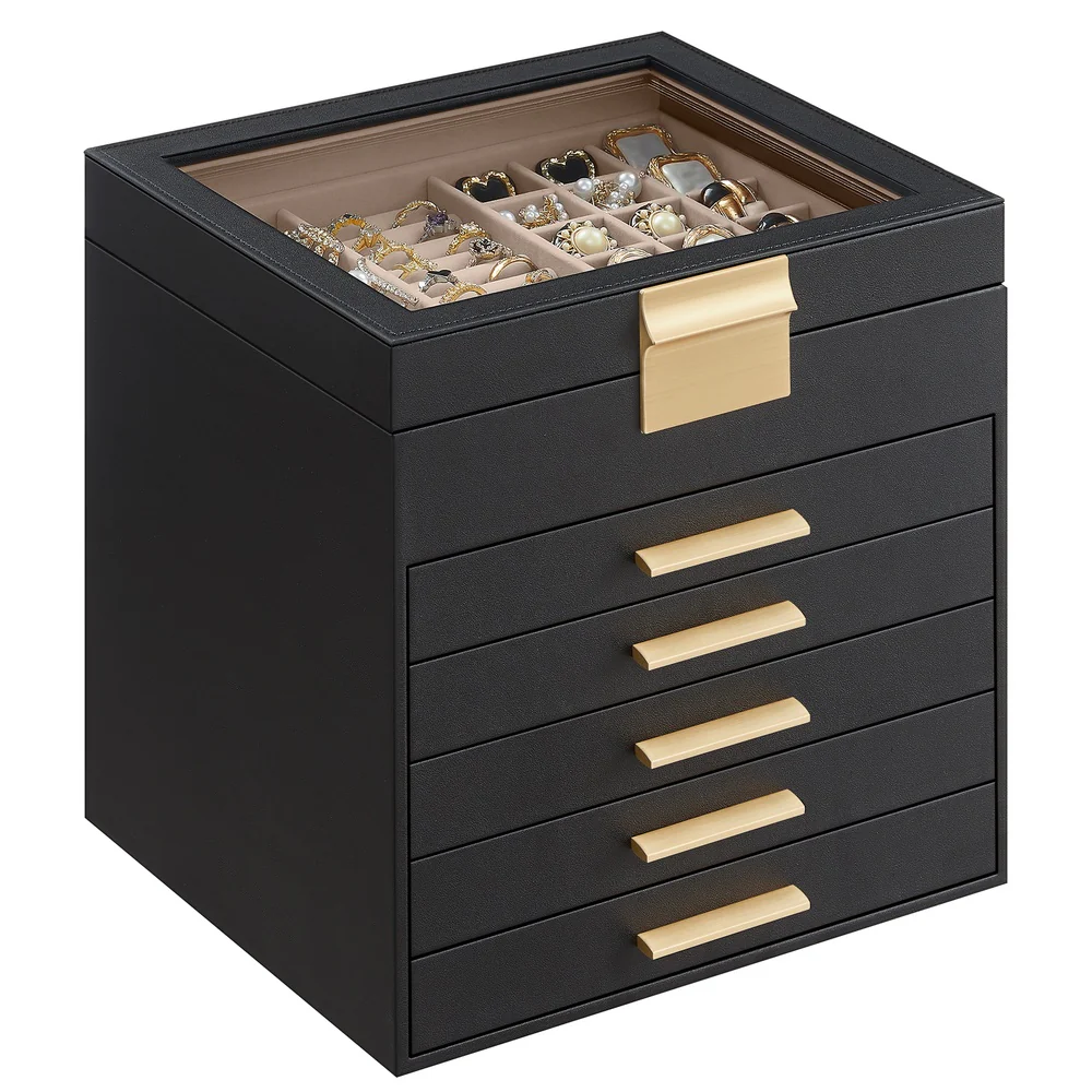 GISELLA Collection - Jewelry Box with Glass Lid for Big and Small Jewelry - Image 19