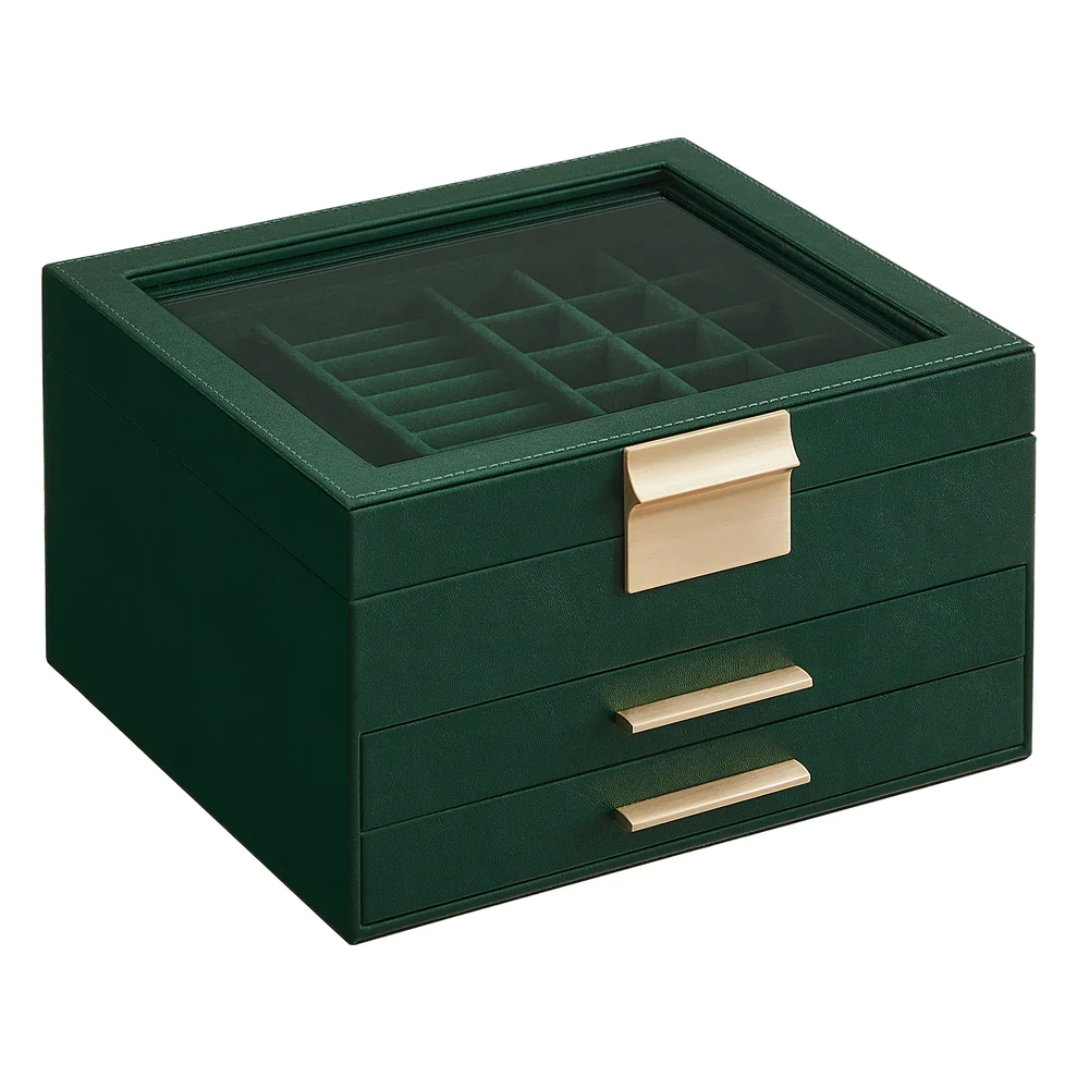 GISELLA Collection - Jewelry Box with Glass Lid for Big and Small Jewelry - Image 5