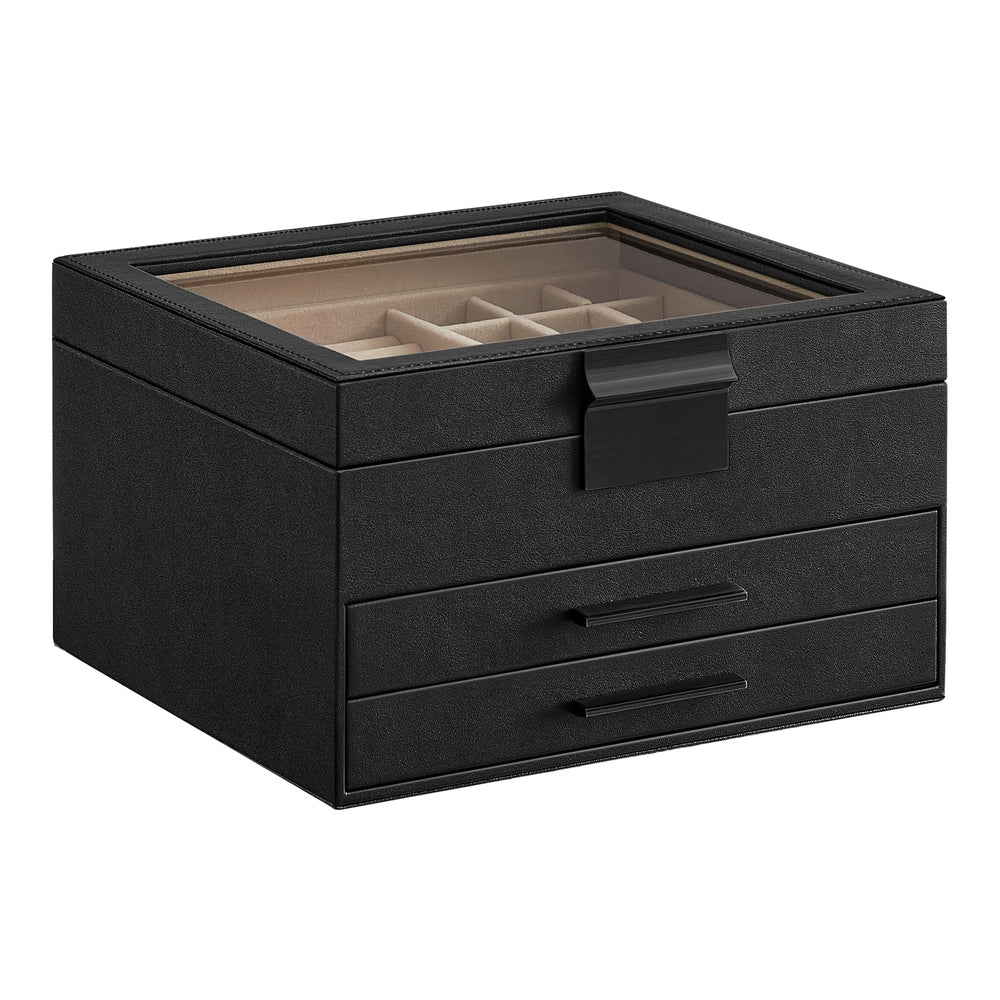 GISELLA Collection - Jewelry Box with Glass Lid for Big and Small Jewelry - Image 7