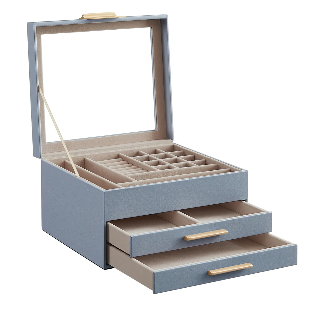 GISELLA Collection - Jewelry Box with Glass Lid for Big and Small Jewelry - Image 9