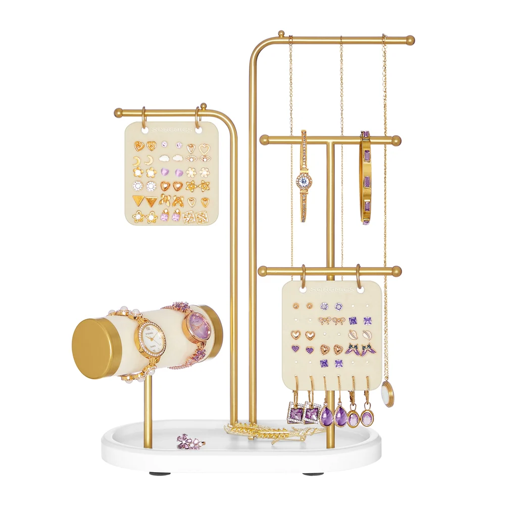 Jewelry Stand with 4 Hanging Rods