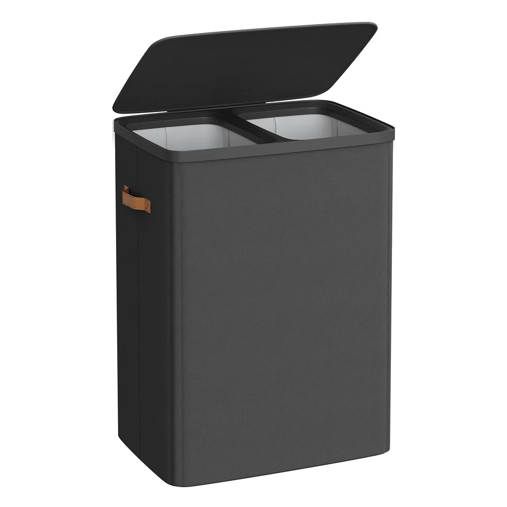 Large laundry hamper with lid and handles - Image 2