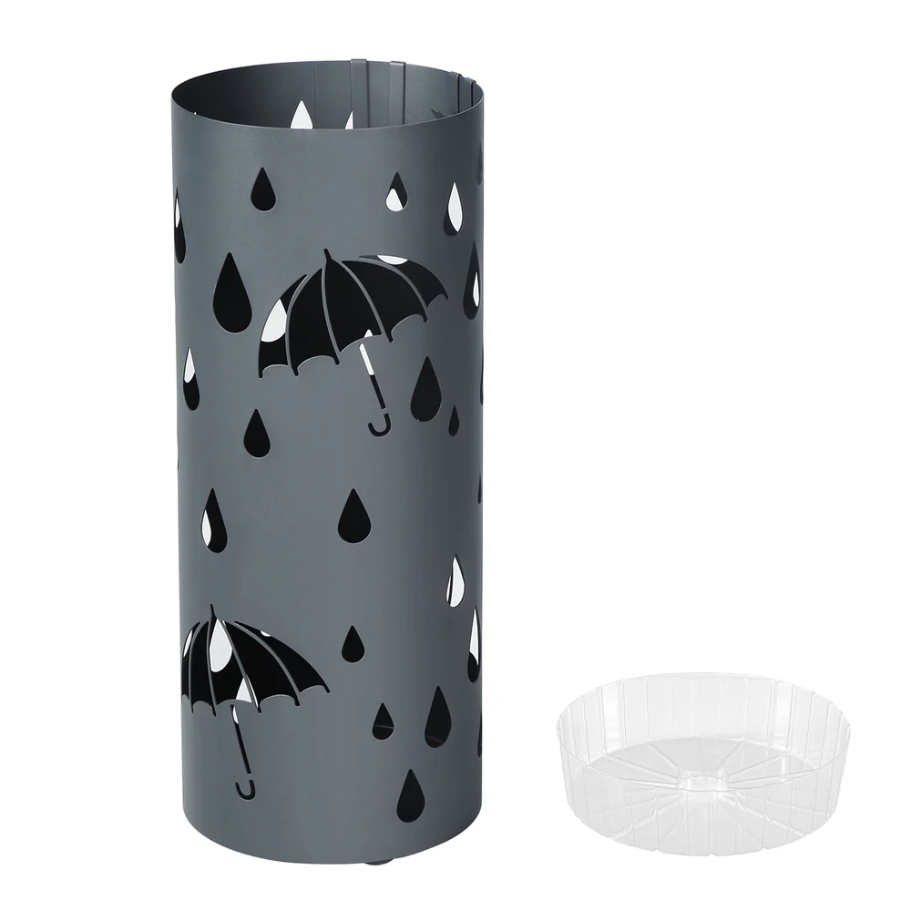 Metal Umbrella Stand with Water Tray - Image 3