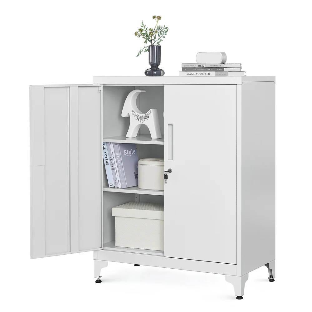 Office Cabinet with Storage Shelves and Double Door - Image 2