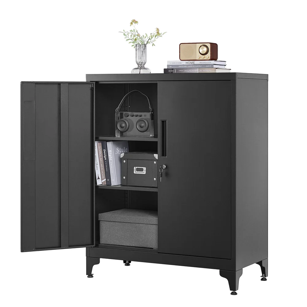 Office Cabinet with Storage Shelves and Double Door - Image 3