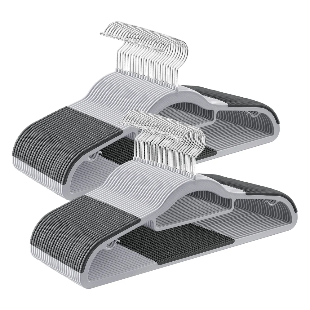 Non-Slip Coat Hangers with Swivel Hook