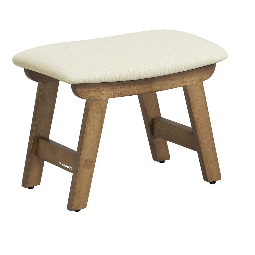 Padded footstool with removable cover for living room - Image 2