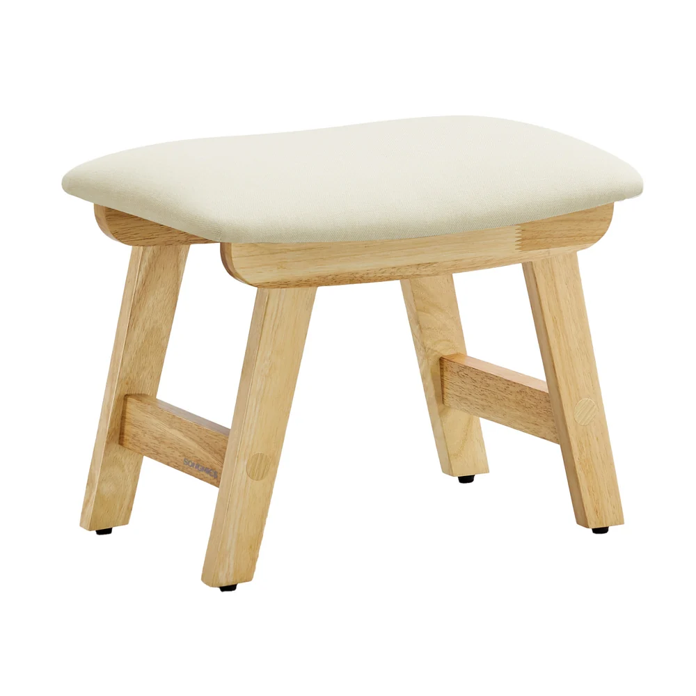 Padded footstool with removable cover for living room - Image 3
