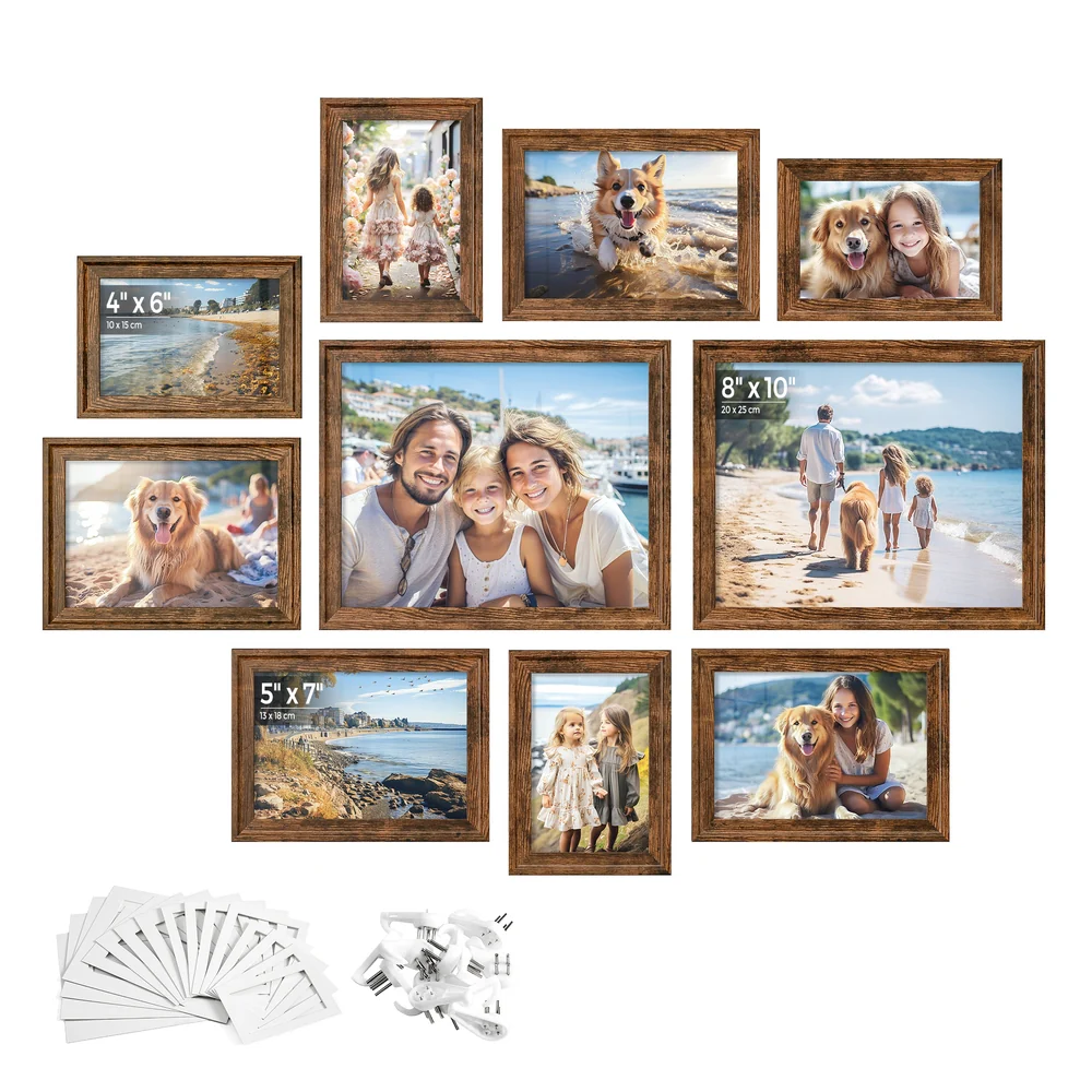 Set of 10 Picture Frames with 16 Mats - Image 2