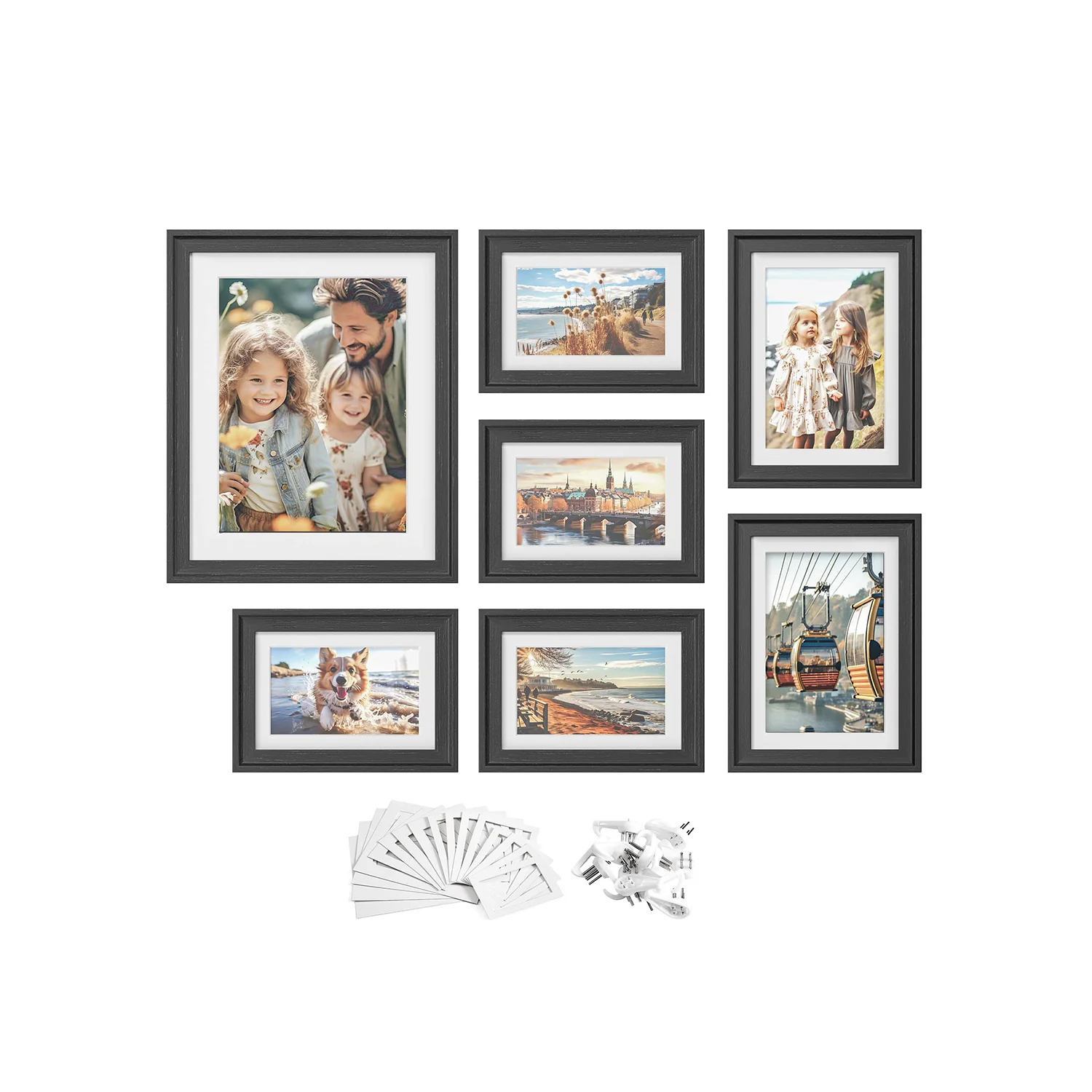Set of 10 Picture Frames with 16 Mats - Image 4