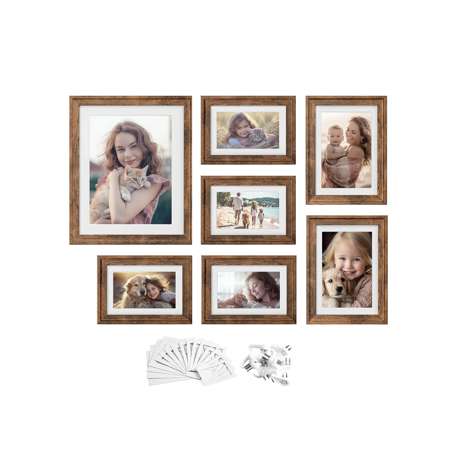 Set of 10 Picture Frames with 16 Mats - Image 5