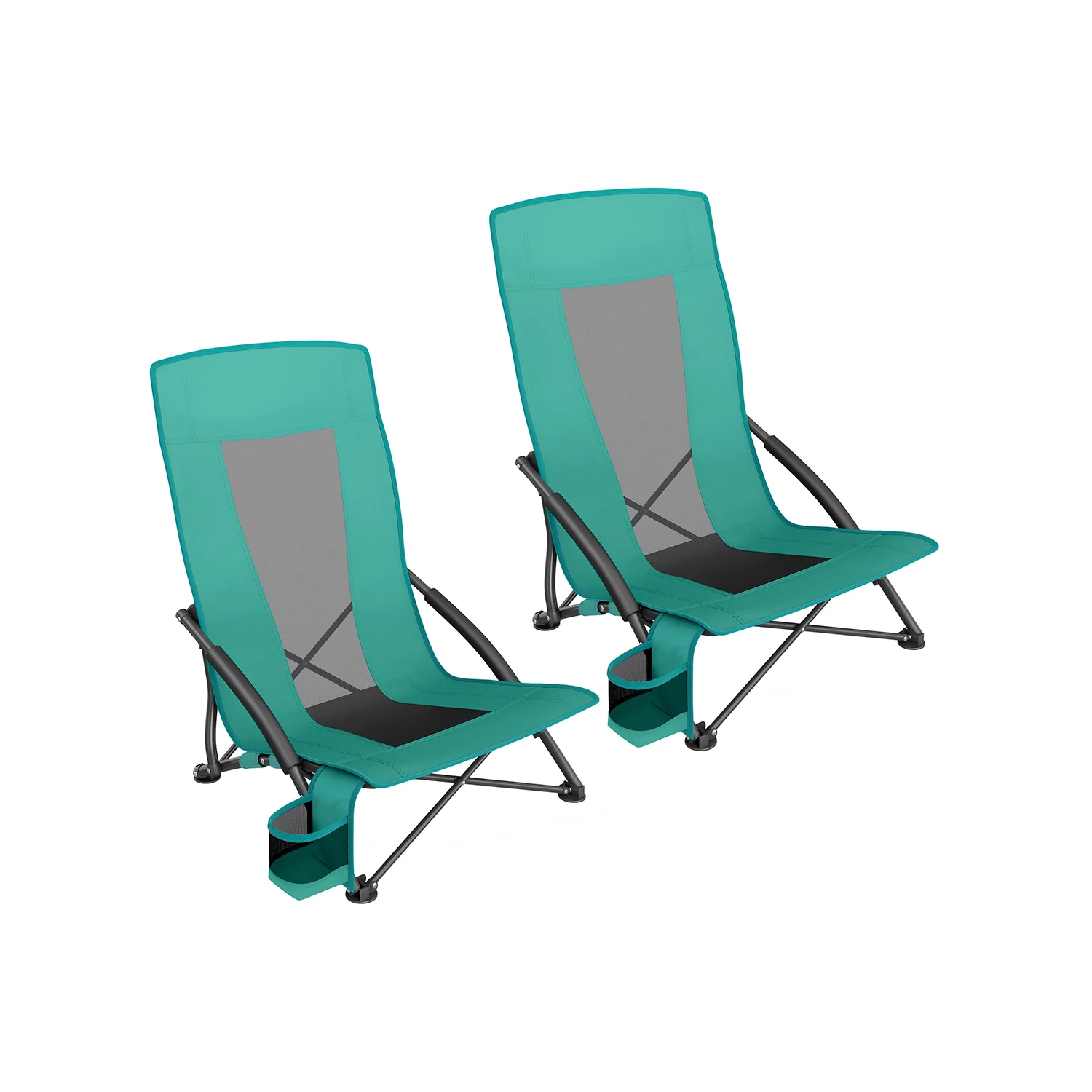 Portable Beach Chair with High Backrest - Image 3