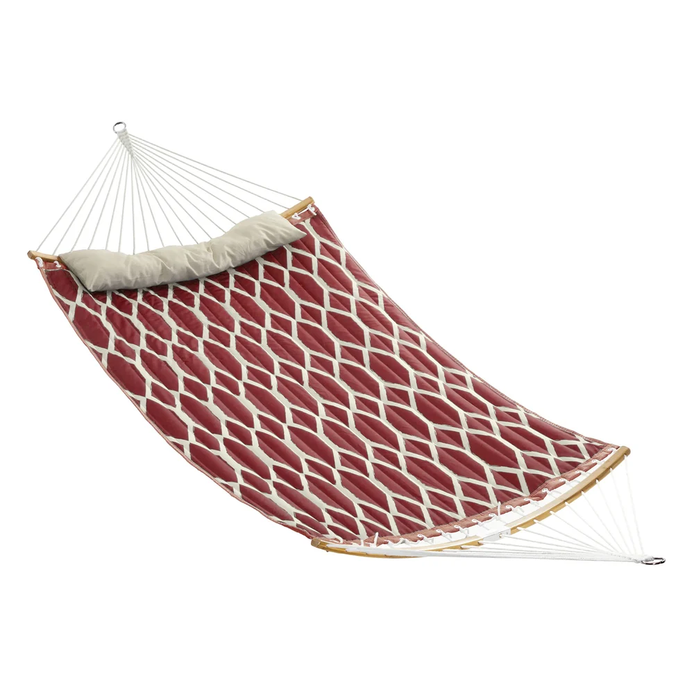 Quilted Hammock with Curved Bamboo Spreaders - Image 4