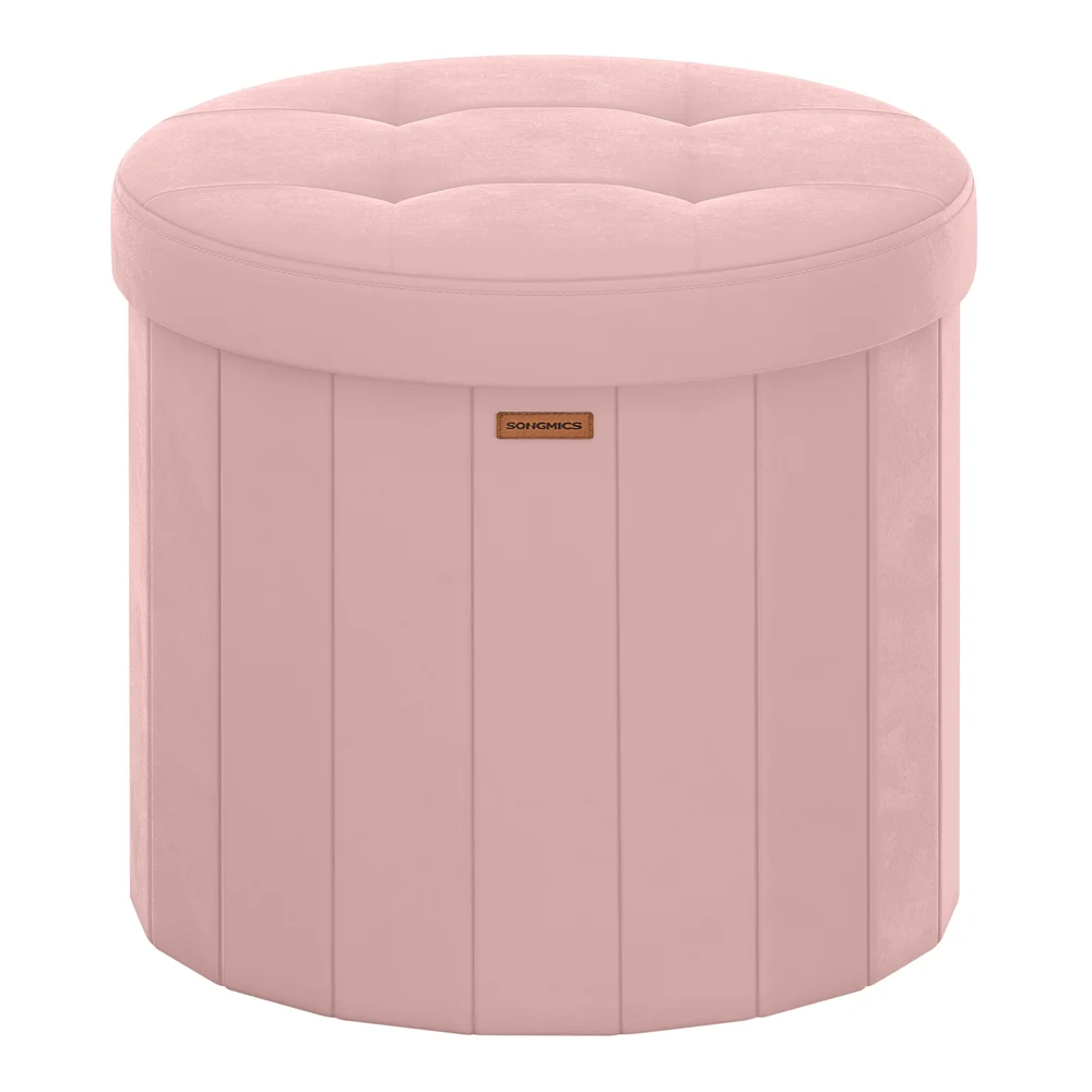 Round Storage Ottoman with Removable Lid