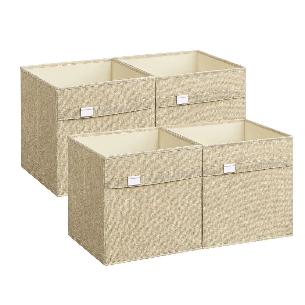 Set of 4 Storage Cubes with Double Handles - Image 9