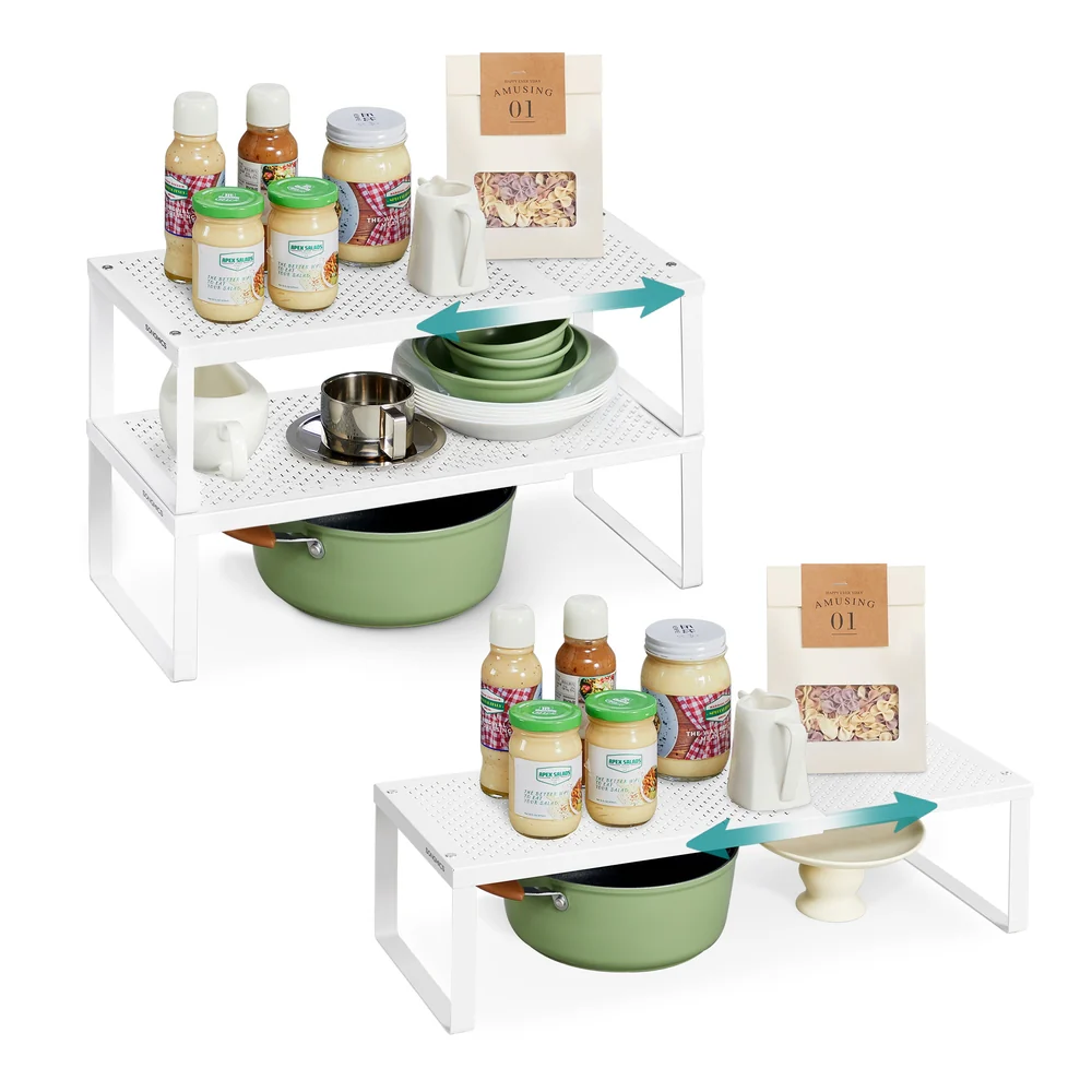 Set of 2 Expandable Kitchen Countertop Shelves - Image 4