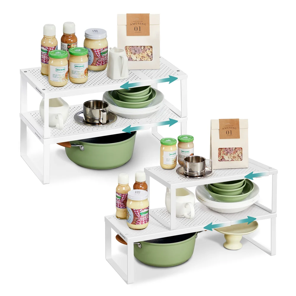 Set of 2 Expandable Kitchen Countertop Shelves - Image 5