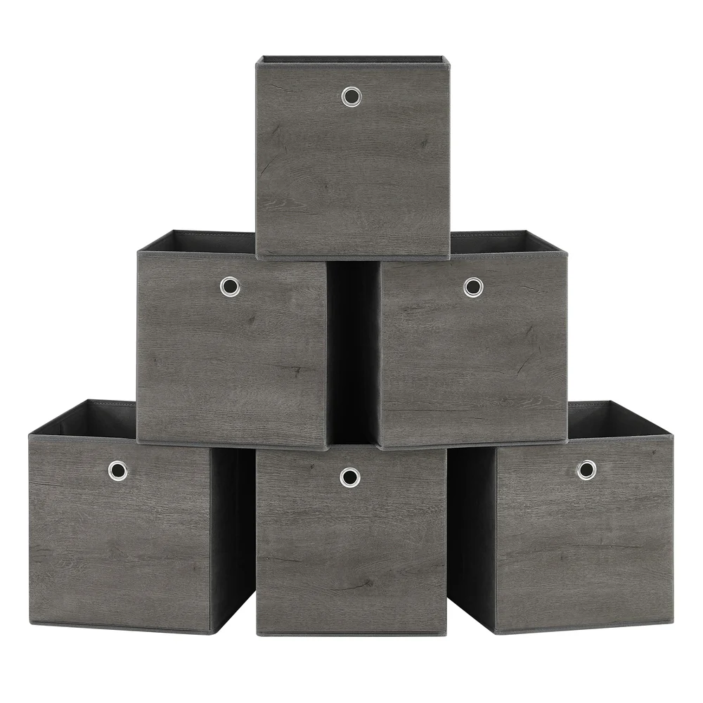 Set of 6 Storage Foldable Cubes, Oxford Fabric - Image 6
